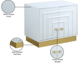 Cosmopolitan Acrylic Contemporary Side Table with Gold Stainless Steel Base for Chic Room Decor
