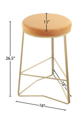 Tres Velvet Counter Stool