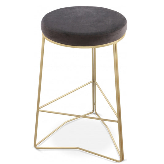 Tres Velvet Counter Stool