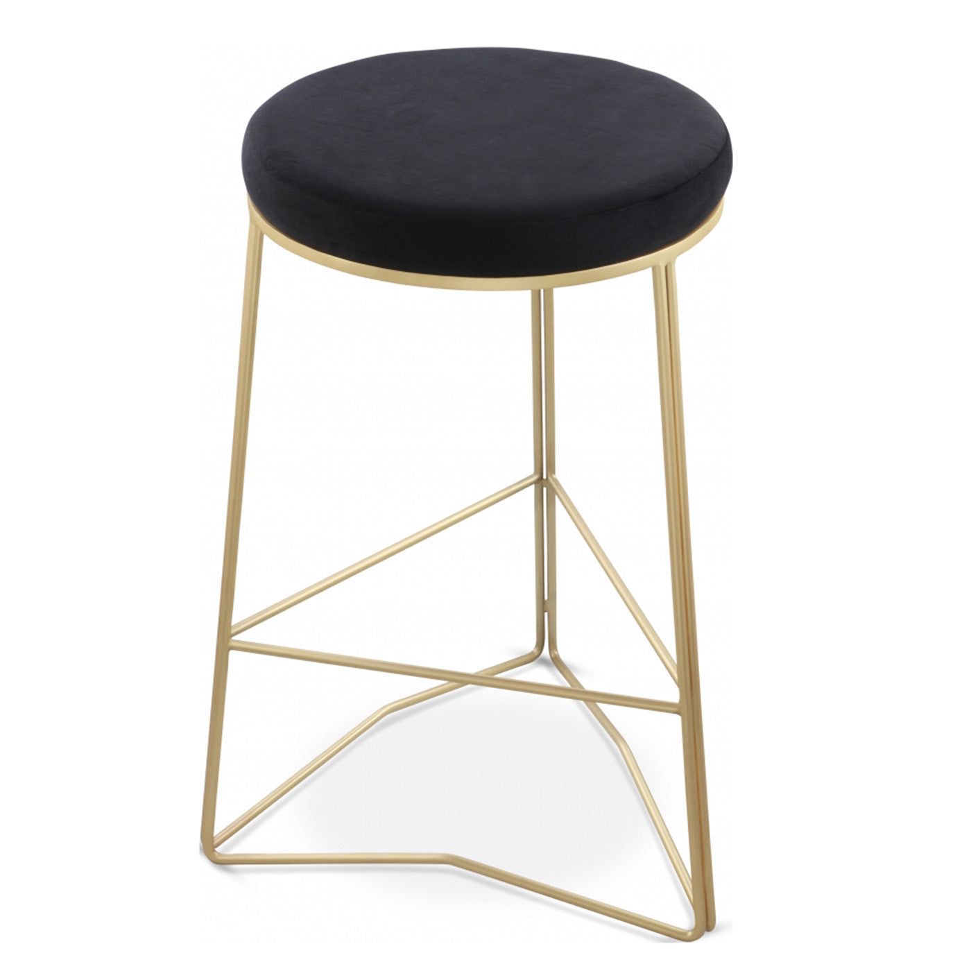 Tres Velvet Counter Stool