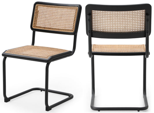 Kano Natural Rattan Mid Century Modern Dining Chair - Stylish Accent for Contemporary Spaces