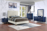 Marisol Contemporary Dresser with Rich Black Finish and Brushed Gold Legs for Modern Elegance