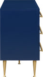 Marisol Contemporary Dresser with Rich Black Finish and Brushed Gold Legs for Modern Elegance
