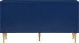 Marisol Contemporary Dresser with Rich Black Finish and Brushed Gold Legs for Modern Elegance