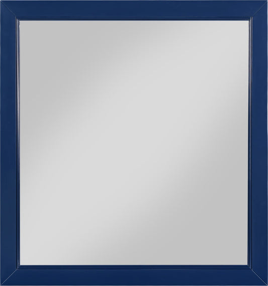 Marisol Contemporary Mirror with Rich Black Finish and Brushed Gold Accents for Modern Décor