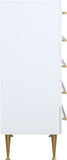 Marisol Contemporary Chest with Rich Black Finish and Stylish Brushed Gold Metal Accents 36"W