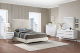 Marisol Contemporary Chest with Rich Black Finish and Stylish Brushed Gold Metal Accents 36"W