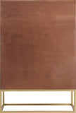 Maxine Contemporary Engineered Wood Chest with Rich Black Finish and Stylish Brushed Gold Accents