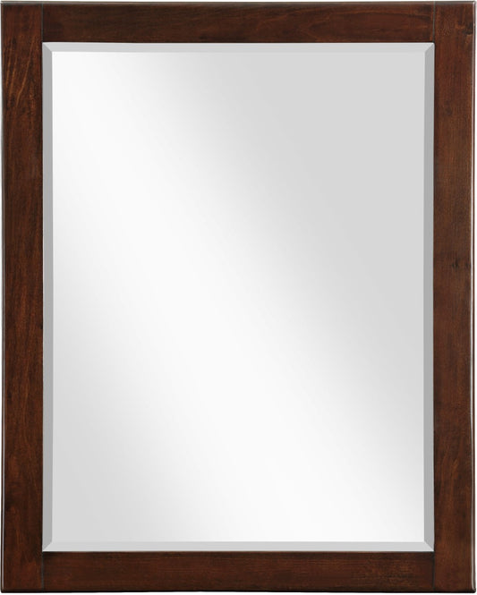 Maxine Contemporary Mirror with Rich Black Finish and Brushed Gold Accents for Elegant Decor