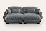 CLOUDIES 94" Loveseat with 2 Ottomans