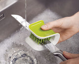 BladeBrush™ Green Knife & Cutlery Cleaning Brush