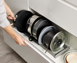 DrawerStore™ Grey Expanding Cookware Organiser