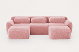 MELLOW 114" 3-Seater Sofa with 2 Ottomans