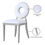 Carousel Contemporary Dining Chairs - Set of 2, Plush Comfort with Modern Gold Stainless Steel Frame