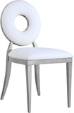 Carousel Contemporary Dining Chairs - Set of 2, Plush Comfort with Modern Gold Stainless Steel Frame