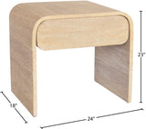 Cresthill Mid Century Night Stand - Stylish Curved Design with Durable Solid Wood and Ample Storage