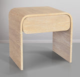 Cresthill Mid Century Night Stand - Stylish Curved Design with Durable Solid Wood and Ample Storage