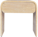 Cresthill Mid Century Night Stand - Stylish Curved Design with Durable Solid Wood and Ample Storage