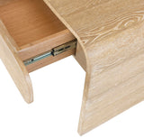Cresthill Mid Century Night Stand - Stylish Curved Design with Durable Solid Wood and Ample Storage
