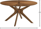 Woodson Mid Century Modern Dining Table with Rich Walnut Veneer and Solid Wood Base for Your Home