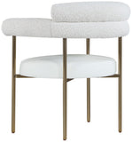 Blake Contemporary Dining Chairs Set of 2 - Stylish Soft Faux Leather and Durable Metal Frame