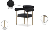 Blake Contemporary Dining Chairs Set of 2 - Stylish Soft Faux Leather and Durable Metal Frame