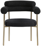Blake Contemporary Dining Chairs Set of 2 - Stylish Soft Faux Leather and Durable Metal Frame