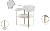 Blake Contemporary Dining Chairs Set of 2 - Stylish Soft Faux Leather and Durable Metal Frame