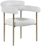 Blake Contemporary Dining Chairs Set of 2 - Stylish Soft Faux Leather and Durable Metal Frame