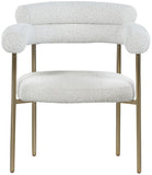 Blake Contemporary Dining Chairs Set of 2 - Stylish Soft Faux Leather and Durable Metal Frame