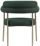 Blake Contemporary Dining Chairs Set of 2 - Stylish Soft Faux Leather and Durable Metal Frame
