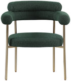 Blake Contemporary Dining Chairs Set of 2 - Stylish Soft Faux Leather and Durable Metal Frame