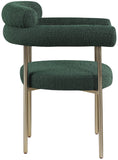 Blake Contemporary Dining Chairs Set of 2 - Stylish Soft Faux Leather and Durable Metal Frame