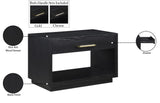 Avery Contemporary Night Stand with Rich Ash Veneer, Versatile Handles, and Stylish Storage Drawer