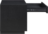 Avery Contemporary Night Stand with Rich Ash Veneer, Versatile Handles, and Stylish Storage Drawer