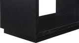 Avery Contemporary Night Stand with Rich Ash Veneer, Versatile Handles, and Stylish Storage Drawer