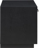 Avery Contemporary Night Stand with Rich Ash Veneer, Versatile Handles, and Stylish Storage Drawer