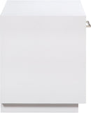 Avery Contemporary Night Stand with Rich Ash Veneer, Versatile Handles, and Stylish Storage Drawer