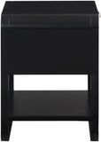 Sage Contemporary Night Stand with Natural Cane Drawer Front and Versatile Handle Options
