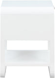 Sage Contemporary Night Stand with Natural Cane Drawer Front and Versatile Handle Options