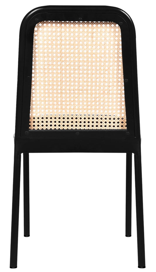 Atticus Mid Century Dining Chair Set of 2 – Elegant Boucle Upholstered Design with Rattan Back