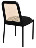 Atticus Mid Century Dining Chair Set of 2 – Elegant Boucle Upholstered Design with Rattan Back