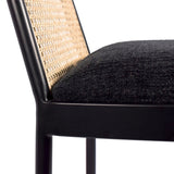 Atticus Mid Century Dining Chair Set of 2 – Elegant Boucle Upholstered Design with Rattan Back