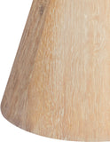 Linette Solid White Oak Mid Century Dining Table with Elegant Tapered Base & Rustic Finish