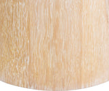 Linette Solid White Oak Mid Century Dining Table with Elegant Tapered Base & Rustic Finish