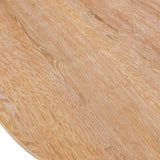Linette Solid White Oak Mid Century Dining Table with Elegant Tapered Base & Rustic Finish