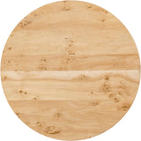 Linette Solid Ash Burl Wood Dining Table - Mid Century Modern Design with Elegant Tapered Base