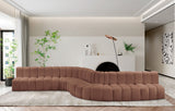 Arc - Faux Leather 8 Piece Curved Modular Sofa