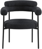 Blake Contemporary Dining Chairs Set of 2 - Stylish Soft Faux Leather and Durable Metal Frame