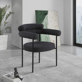Blake Contemporary Dining Chairs Set of 2 - Stylish Soft Faux Leather and Durable Metal Frame